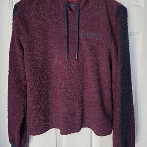 Tommy Hilfiger Women's Burgundy Fleece Hoodie